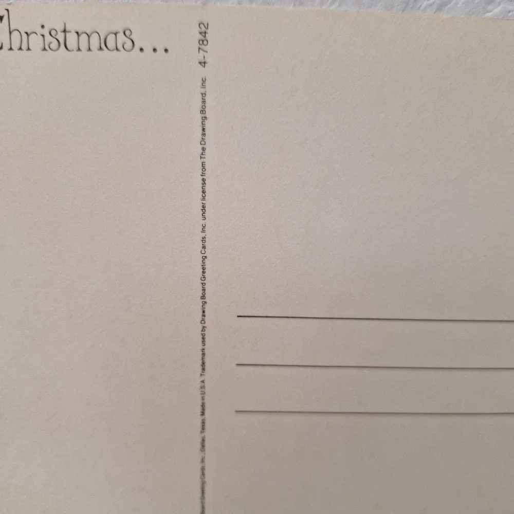 UNUSED Vintage MCM Postcard CHRISTMAS CAT 'Jingle Bells' Piano EXCELLENT